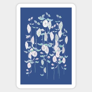 White hollyhock garden Sticker